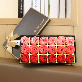 18pcs/set Soap Flower Gift Box Rose Soap Flower Gift Box Birthday Gift Artificial Flower Souvenir, Perfect for Winter, New Year - isdagiftshop