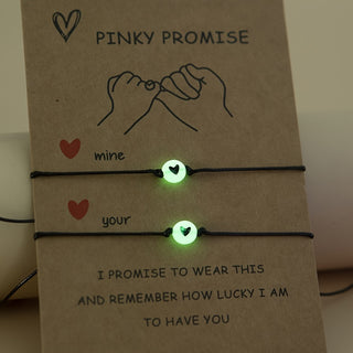 2pcs Luminous Love Handmade Braided Bracelets - isdagiftshop