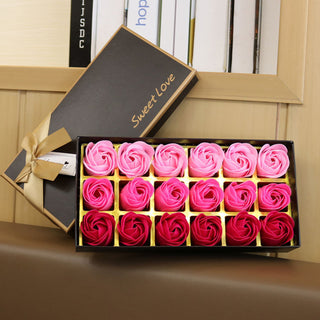 18pcs/set Soap Flower Gift Box Rose Soap Flower Gift Box Birthday Gift Artificial Flower Souvenir, Perfect for Winter, New Year - isdagiftshop