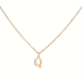 26 English Initial Letter Short Choker Necklace, European And American Fashion Stainless Steel Golden Letter Pendant Necklace for Women. - isdagiftshop