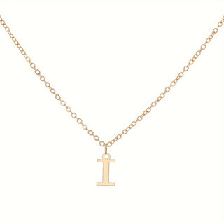 26 English Initial Letter Short Choker Necklace, European And American Fashion Stainless Steel Golden Letter Pendant Necklace for Women. - isdagiftshop