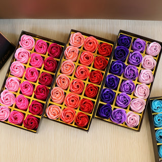 18pcs/set Soap Flower Gift Box Rose Soap Flower Gift Box Birthday Gift Artificial Flower Souvenir, Perfect for Winter, New Year - isdagiftshop