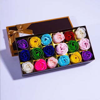 18pcs/set Soap Flower Gift Box Rose Soap Flower Gift Box Birthday Gift Artificial Flower Souvenir, Perfect for Winter, New Year - isdagiftshop