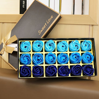 18pcs/set Soap Flower Gift Box Rose Soap Flower Gift Box Birthday Gift Artificial Flower Souvenir, Perfect for Winter, New Year - isdagiftshop