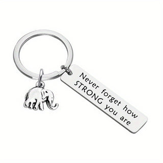 NEVER FORGET HOW STRONG YOU Inspirational Keychain For Women Men Teen   Boys Birthday Graduation Christmas Gifts For Son Daughter Him Her Best Friend - isdagiftshop
